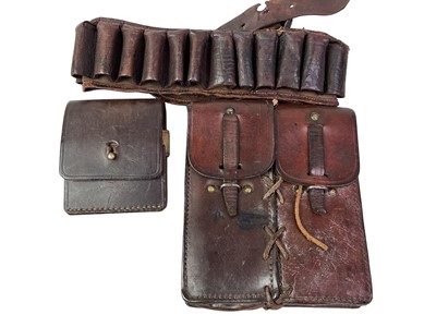 Lot 130 - LEATHER CARTRIDGE BELT