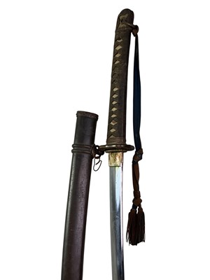Lot 162 - WWII JAPANESE SHIN GUNTO OFFICERS SWORD