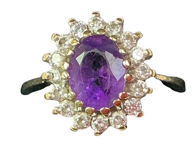 Lot 17 - AMETHYST DRESS RING