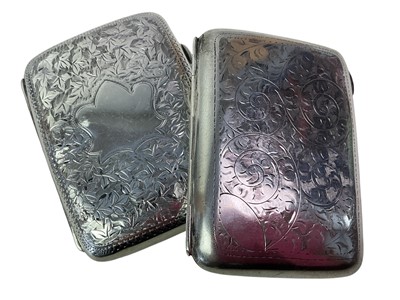 Lot 26 - TWO SILVER CIGARETTE CASES