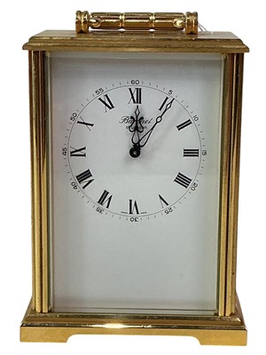 Lot 361 - BRASS CARRIAGE CLOCK
