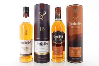 Lot 387 - GLENFIDDICH 15 YEAR OLD SOLERA AND 14 YEAR OLD RICH OAK