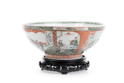 Lot 1592 - CHINESE FAMILLE VERTE PORCELAIN BOWL