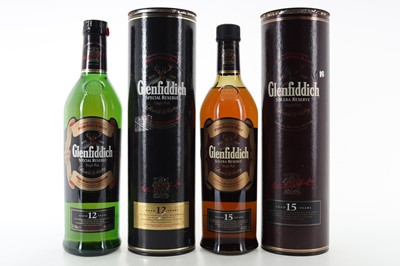Lot 425 - GLENFIDDICH 12 YEAR OLD AND 15 YEAR OLD