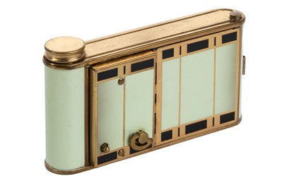 Lot 1148 - ART DECO MUSICAL CIGARETTE CASE / POWDER COMPACT