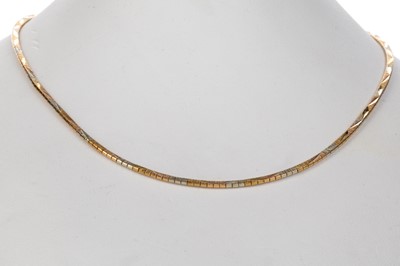 Lot 575 - THREE GOLD NECKLACES AND A BRACELET