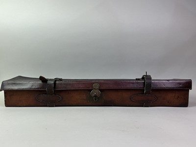 Lot 152 - VICTORIAN BROWN LEATHER SHOTGUN CASE