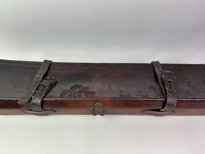 Lot 152 - VICTORIAN BROWN LEATHER SHOTGUN CASE