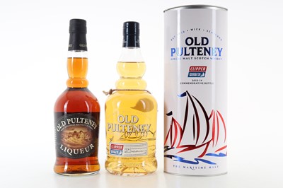 Lot 494 - OLD PULTENEY LIQUEUR 50CL AND CLIPPER 'AROUND THE WORLD' 2013-14 COMMEMORATIVE BOTTLE