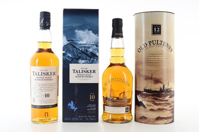 Lot 457 - OLD PULTENEY 12 YEAR OLD AND TALISKER 10 YEAR OLD
