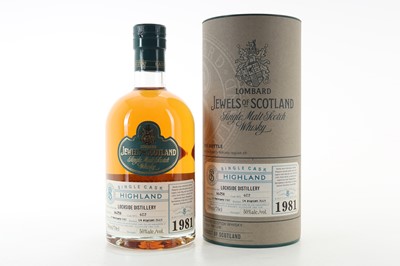 Lot 390 - **LOCHSIDE 1981 24 YEAR OLD LOMBARD JEWELS OF SCOTLAND