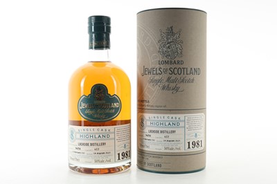 Lot 407 - **LOCHSIDE 1981 24 YEAR OLD LOMBARD JEWELS OF SCOTLAND