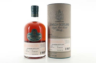 Lot 410 - **SPRINGBANK 1969 45 YEAR OLD LOMBARD JEWELS OF SCOTLAND 75CL