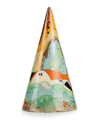 Lot 574 - CLARICE CLIFF CONICAL SUGAR SHAKER