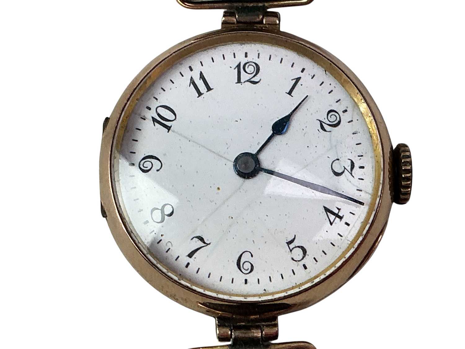 Lot 8 - *AMENDMENT, WILSDORF AND DAVIS FOR ROLEX, GOLD WRIST WATCH