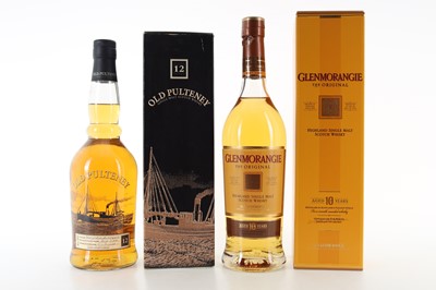 Lot 490 - OLD PULTENEY 12 YEAR OLD AND GLENMORANGIE 10 YEAR OLD