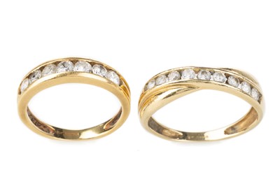 Lot 607 - TWO CUBIC ZIRCONIA BANDS