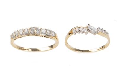 Lot 609 - TWO CUBIC ZIRCONIA RINGS