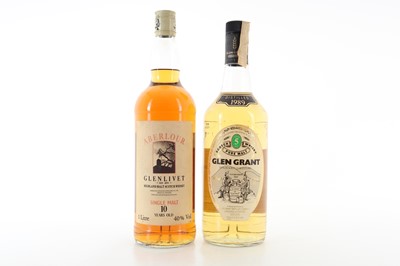 Lot 504 - GLEN GRANT 1989 5 YEAR OLD 1L AND ABERLOUR-GLENLIVET 10 YEAR OLD 1L