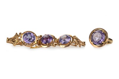 Lot 611 - GEM SET BRACELET AND RING