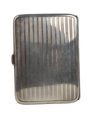 Lot 1151 - GEORGE V SILVER CIGARETTE CASE