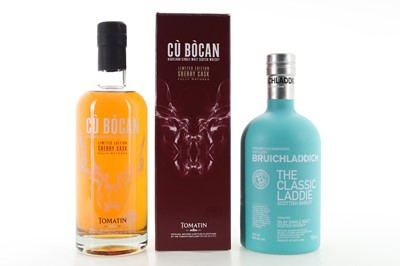 Lot 245 - TOMATIN CU BOCAN SHERRY CASK EDITION AND BRUICHLADDICH THE CLASSIC LADDIE