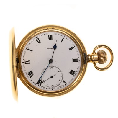 Lot 892 - NALLOG, EIGHTEEN CARAT GOLD FULL HUNTER POCKET WATCH