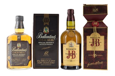 Lot 668 - BALLANTINE'S 12 YEAR OLD GOLD SEAL 75CL AND J&B 15 YEAR OLD RESERVE