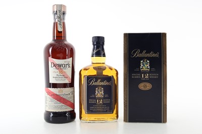 Lot 561 - DEWAR'S 18 YEAR OLD THE VINTAGE 75CL AND BALLANTINE'S 12 YEAR OLD