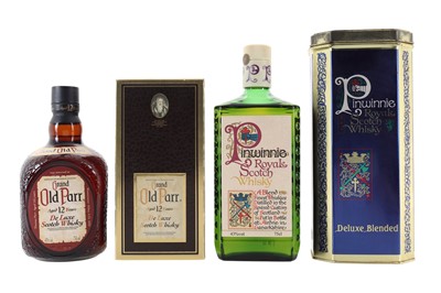 Lot 669 - GRAND OLD PARR 12 YEAR OLD 75CL AND PINWINNIE ROYALE 75CL