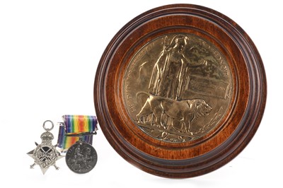 Lot 60 - WWI BRONZE DEATH PLAQUE