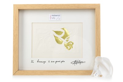 Lot 484 - MARIE CLAUDE LALIQUE, SATIN FROSTED CRYSTAL NUDE FIGURE