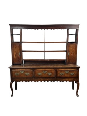 Lot 1257 - GEORGE III OAK DRESSER