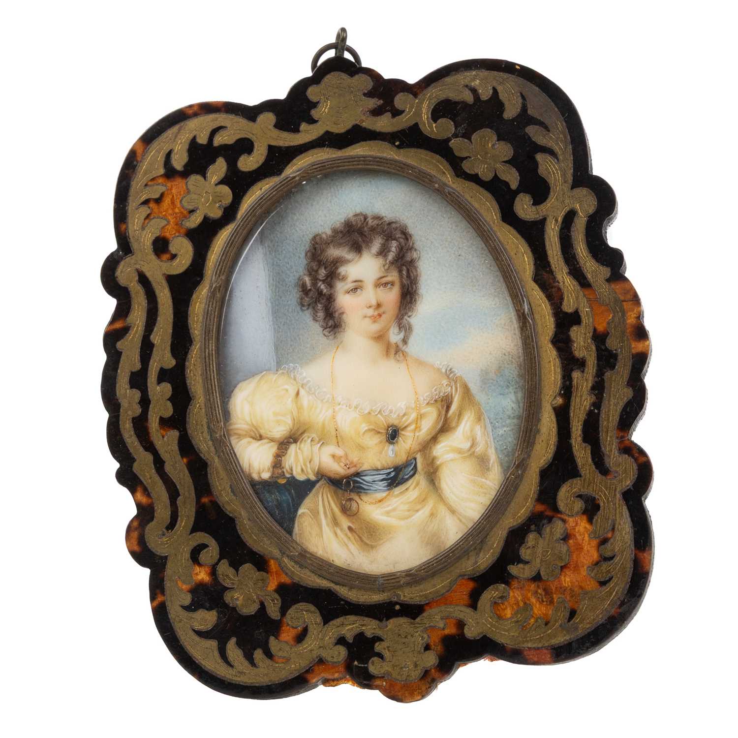 Lot 1267 - BRITISH SCHOOL, PORTRAIT MINIATURE OF MISS ROSAMOND CROKER