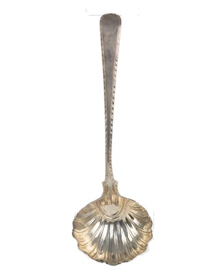 Lot 1163 - GEORGE III SAUCE LADLE