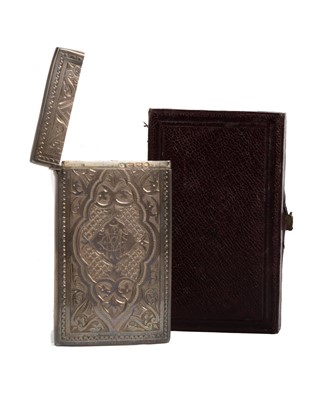 Lot 1162 - VICTORIAN SILVER CARD CASE