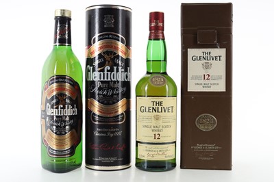 Lot 598 - GLENLIVET 12 YEAR OLD AND GLENFIDDICH SPECIAL OLD RESERVE