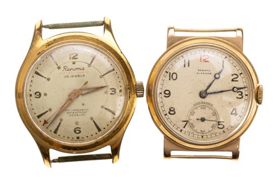 Lot 803 - LONGINES NINE CARAT GOLD WRIST WATCH