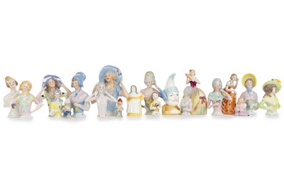 Lot 1256 - COLLECTION OF PORCELAIN PINCUSHION HALF DOLLS
