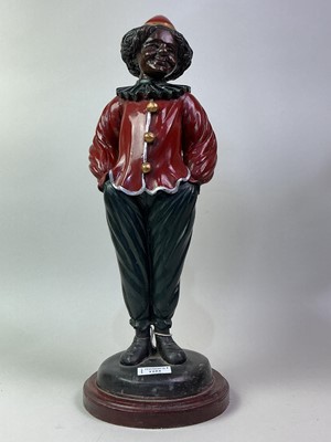 Lot 1254 - BRONZED DOOR STOPPER CLOWN FIGURE