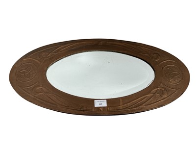 Lot 112 - GLASGOW SCHOOL ARTS & CRAFTS STYLE COPPER WALL MIRROR