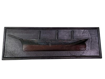 Lot 128 - SHIPS' HALF HULL MODEL
