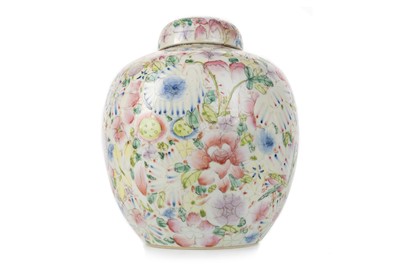 Lot 1608 - CHINESE PORCELAIN 'MILLEFLEUR' GINGER JAR