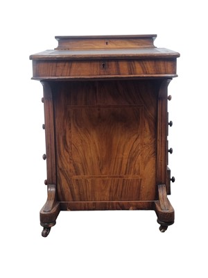 Lot 197 - VICTORIAN WALNUT DAVENPORT DESK