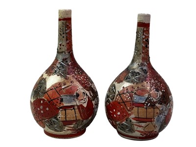 Lot 207 - PAIR OF JAPANESE KUTANI VASES