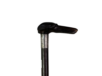 Lot 75 - HORN-HANDLED WALKING CANE