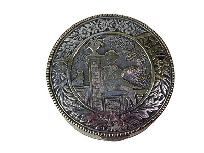 Lot 79 - TWO WHITE METAL TRINKET BOXES