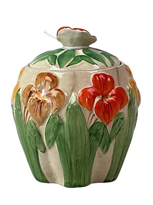 Lot 191 - WADEHEATH MUSTARD POT AND COVER