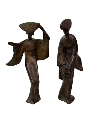 Lot 189 - THREE MODERNIST CAST IRON FIGURES