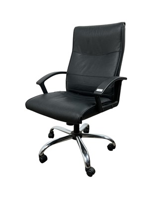 Lot 223 - PAIR OF MODERN SWIVEL OFFICE CHAIRS